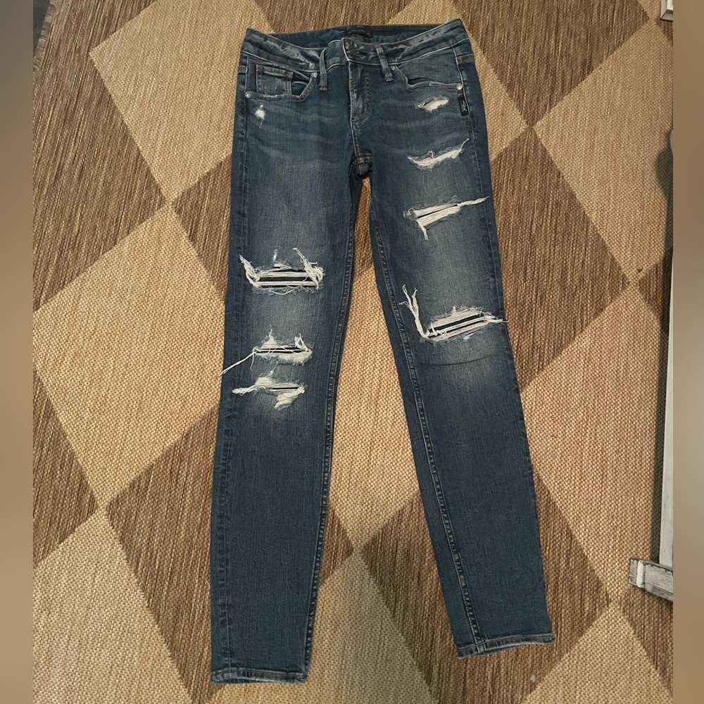 Silver Boyfriend Jeans